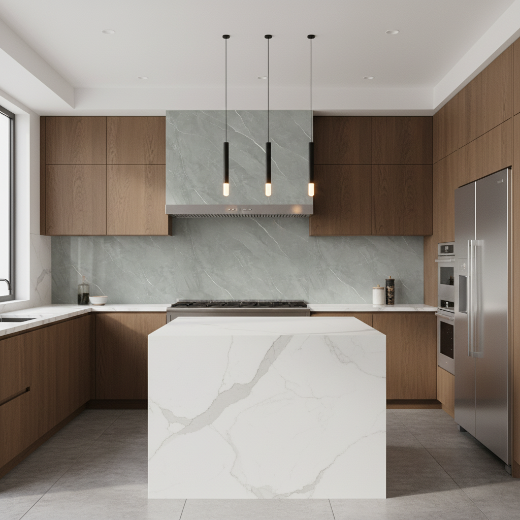 PVC Wandpaneel Helle Steinoptik Grau Matt 280 × 120 cm – Wasserfest & Modern