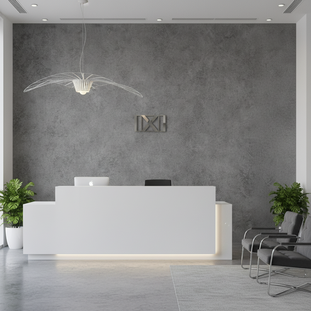 PVC Wandpaneel Betonoptik Grau Matt 280 × 120 cm – Wasserfest & Modern