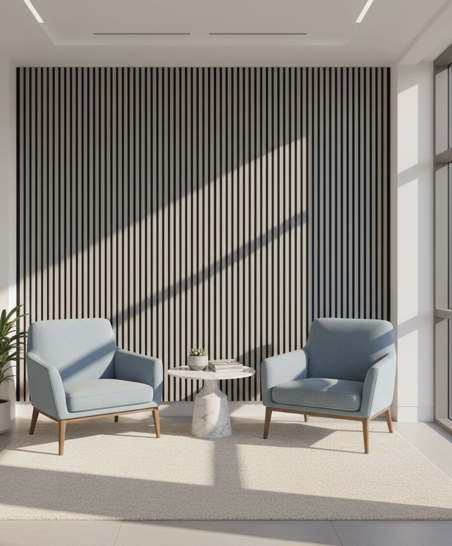 Anthrazit Akustik Wandpaneel 275×60 cm – Moderne Schallabsorption