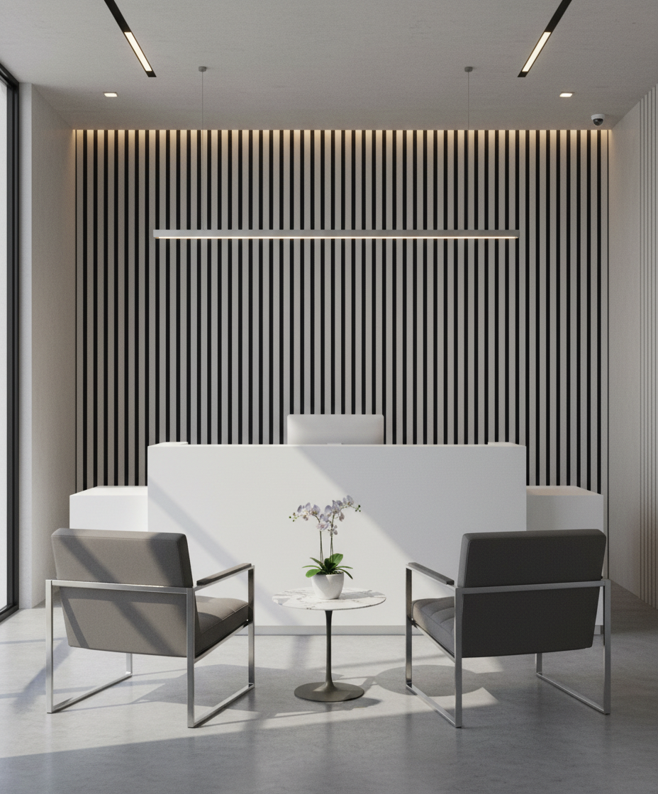 Anthrazit Akustik Wandpaneel 275×60 cm – Moderne Schallabsorption