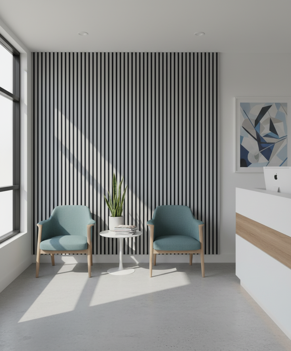 Anthrazit Akustik Wandpaneel 275×60 cm – Moderne Schallabsorption