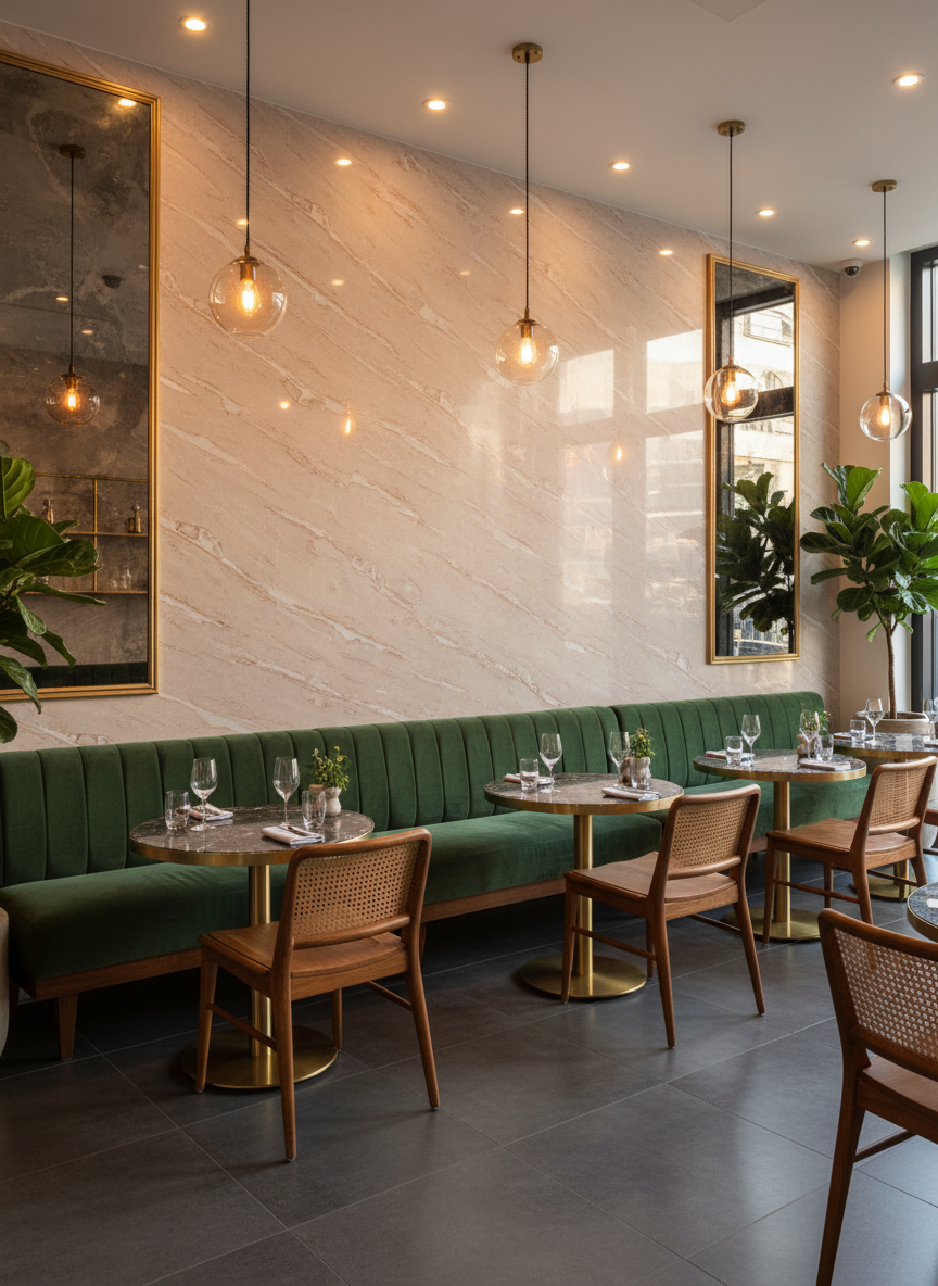 PVC Wandpaneel Beige Marmoroptik 280 × 122 cm – Wasserfeste Wandverkleidung in Naturstein-Optik