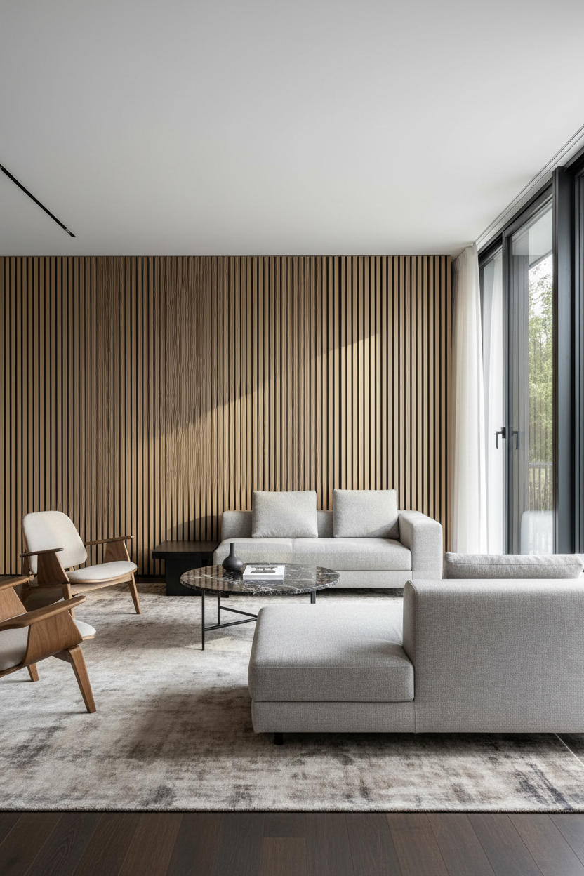 Akustik Wandpaneel Vintage 275×60 cm – & Schalldämmung