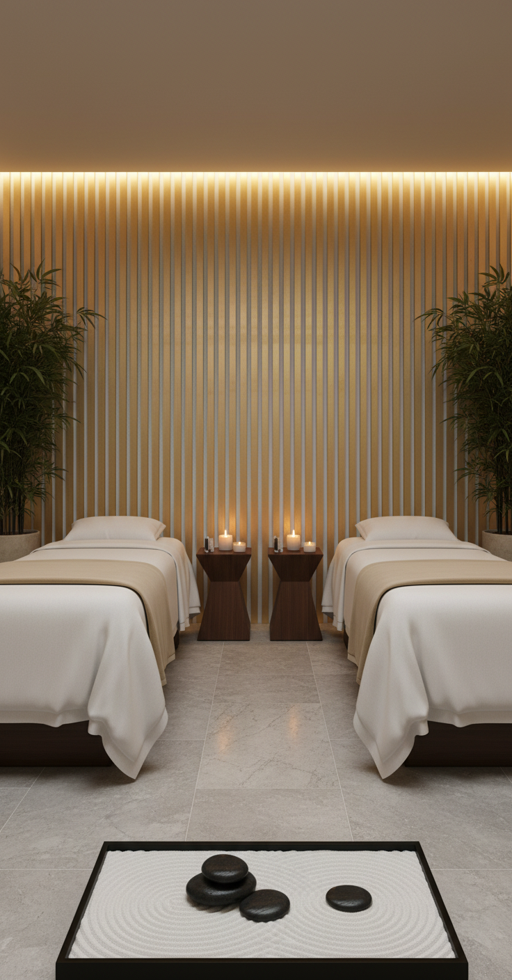 Akustik Wandpaneel Weiß Gold 275×60 cm – Premium Lamellen & Schalldämmung