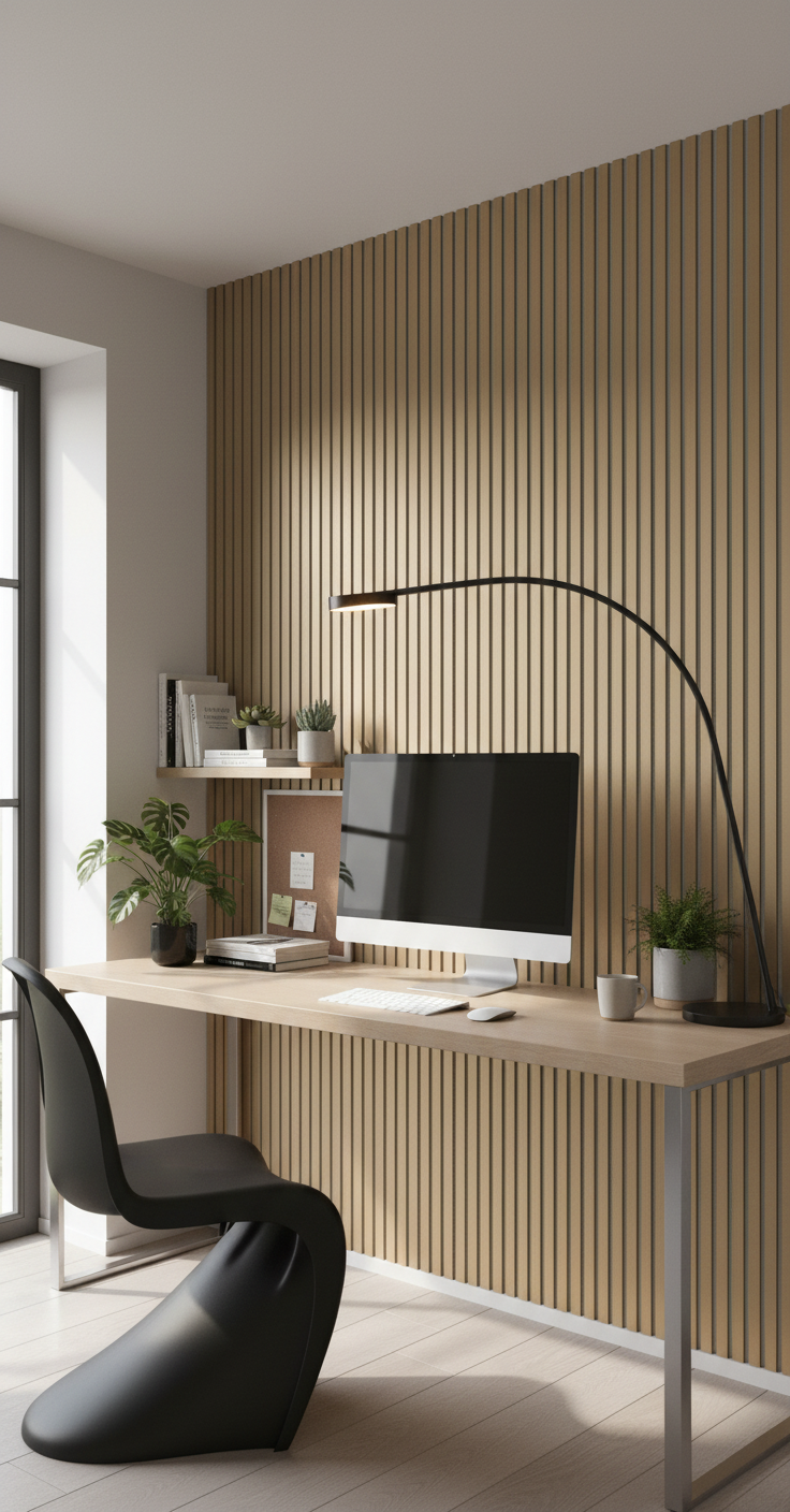 Akustik Wandpaneel Weiß Gold 275×60 cm – Premium Lamellen & Schalldämmung