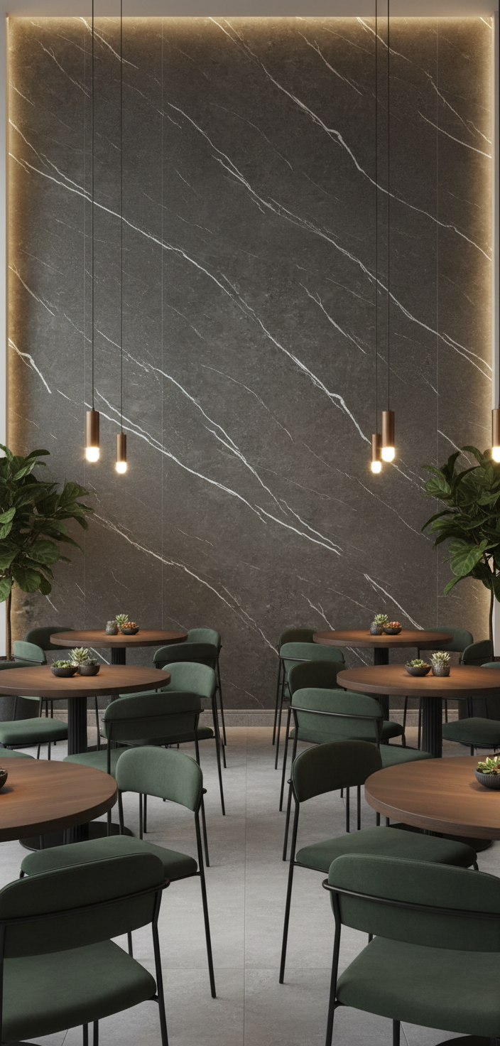 PVC Wandpaneel Nero Schwarz Matt 280×122 cm – Marmoroptik & Wasserdicht