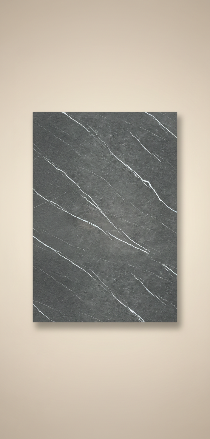 PVC Wandpaneel Nero Schwarz Matt 280×122 cm – Marmoroptik & Wasserdicht