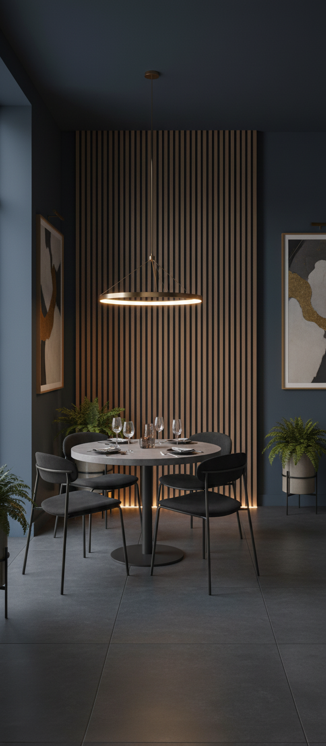 Walnuss Akustik Wandpaneel 275 × 60 cm – Holzoptik Wandverkleidung mit Schallabsorption