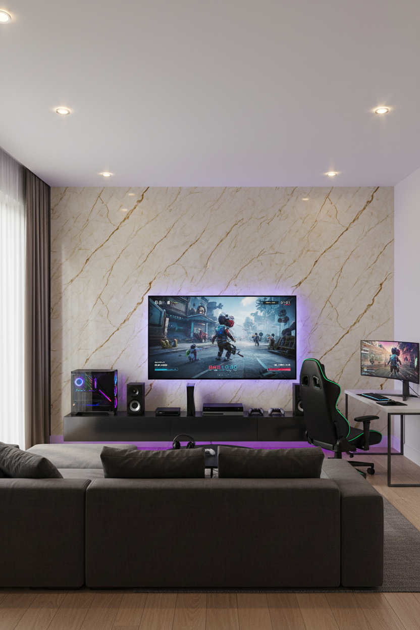 PVC stěnový panel 260 × 120 cm – Béžový mramorový vzhled (Bolzano Beige), voděodolný a bez spár