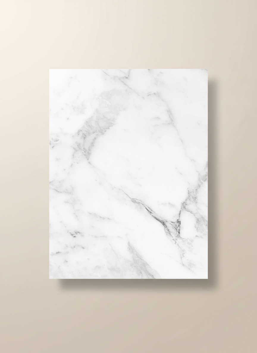 PVC-vægpanel 280 × 122 cm – Hvid Carrara Marmorlook, Vandtæt & Fugerfri
