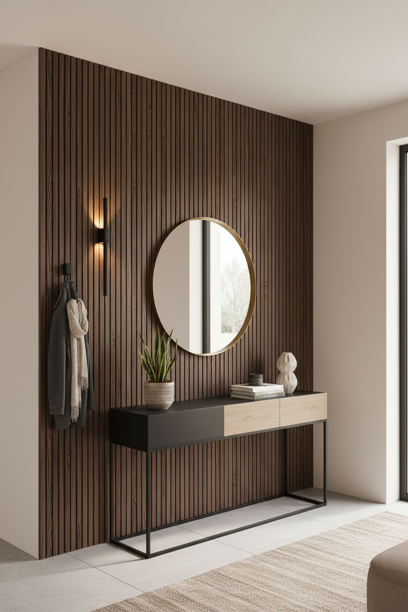 MDF Wandpaneel Holzoptik – Dekorative Lamellen Wandverkleidung für Innenräume