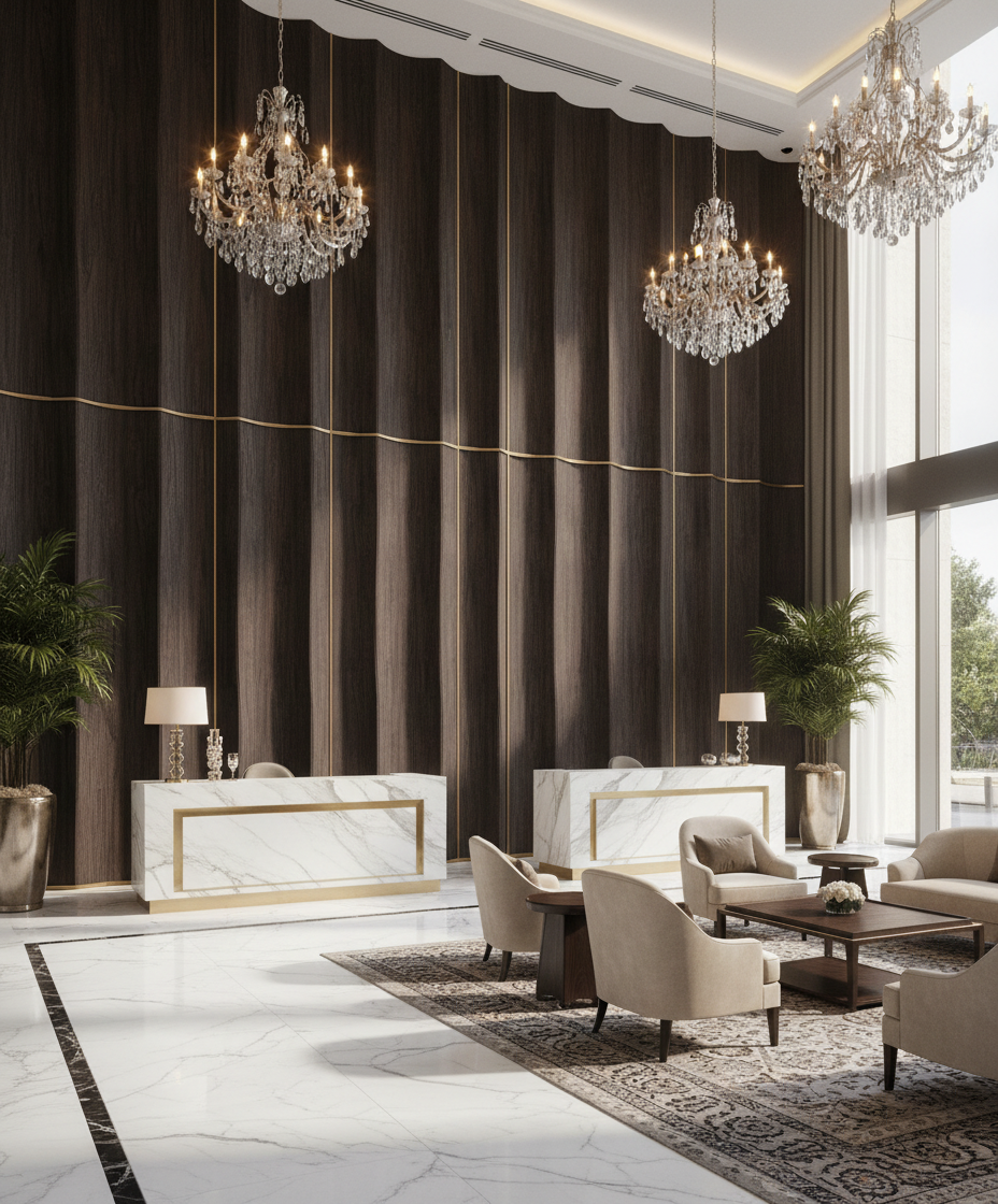 MDF Wandpaneel Dunkle Holzoptik – Dekorative Lamellen Wandverkleidung für Moderne Innenräume