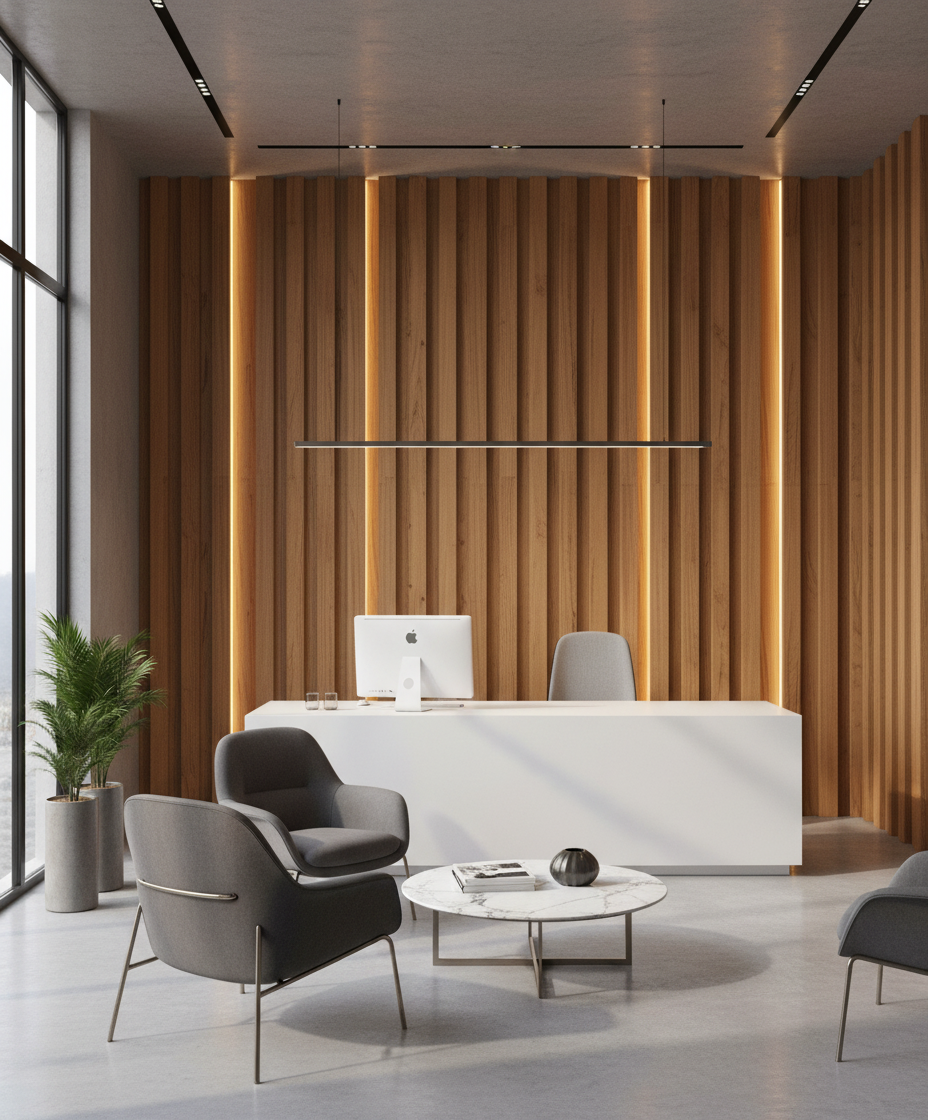 MDF-Wandverkleidung - Heller Holzton Dekorative Innenverkleidung