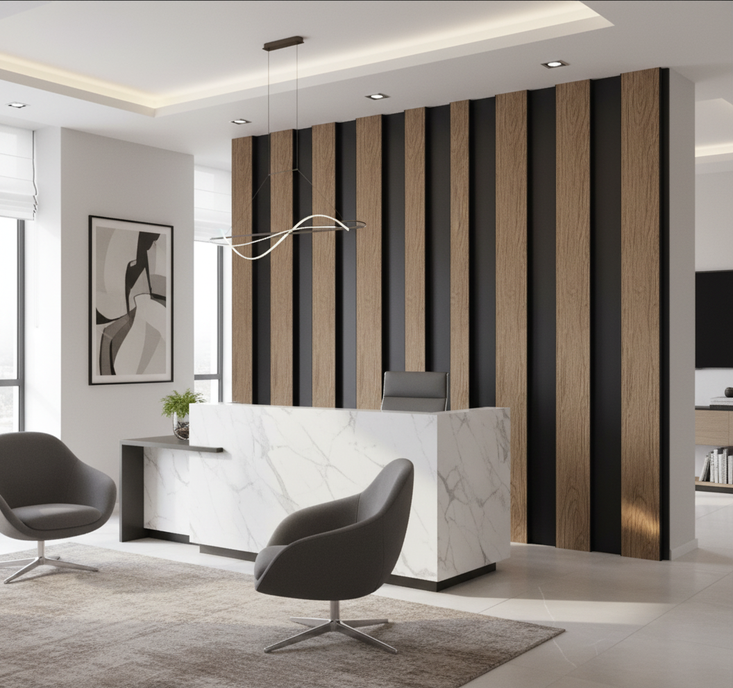 MDF-Wandverkleidung - Kiefer-Ton Moderne dekorative Innenverkleidung