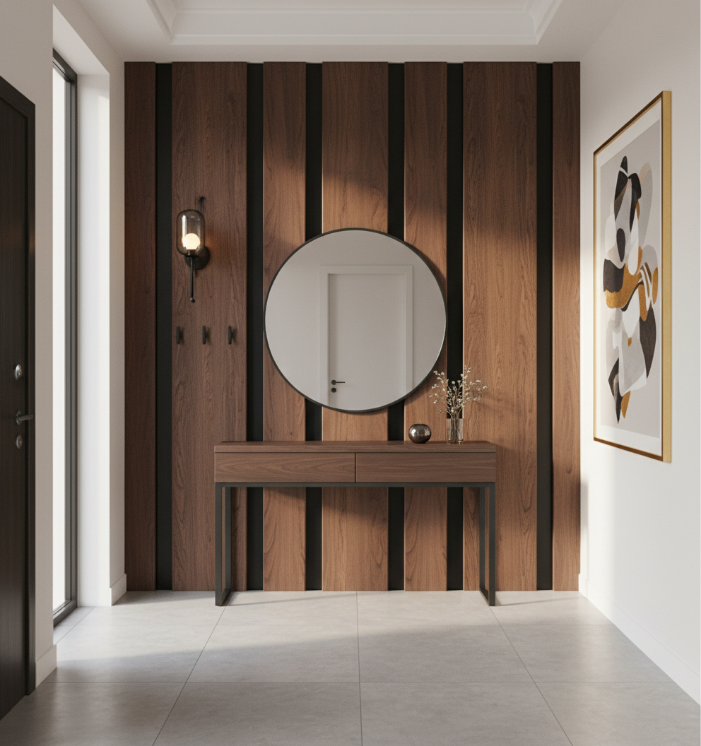 MDF Wall Cladding - Hornbeam Tone Modern Decorative Interior Cladding