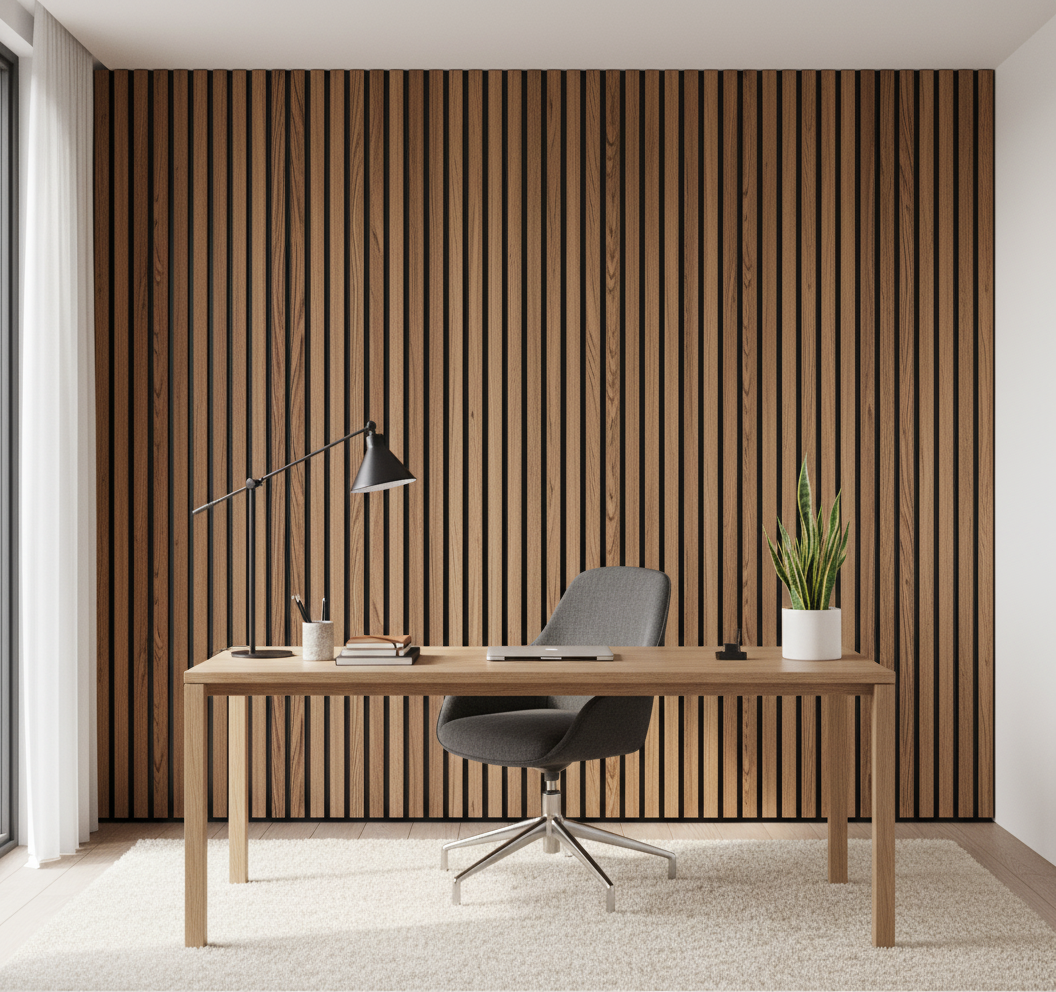 Dünne MDF-Wandverkleidung - Ebenholz 1 cm Moderne Dekoration