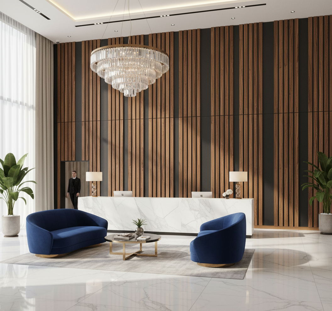 Dünne MDF-Wandverkleidung - Ebenholz 1 cm Moderne Dekoration