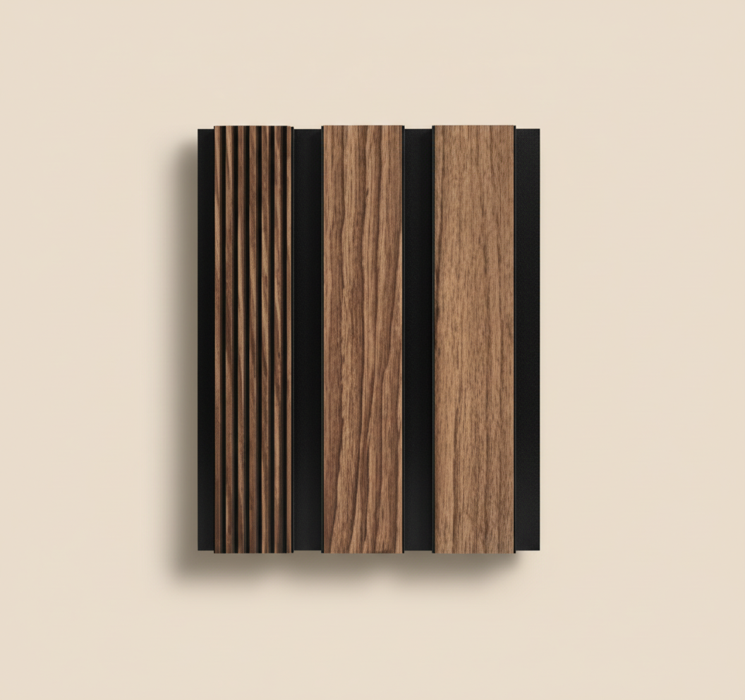 Dünne MDF-Wandverkleidung - Ebenholz 1 cm Moderne Dekoration