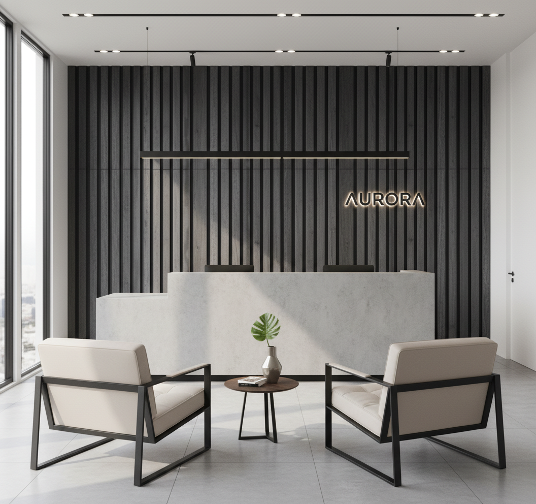 Tenké MDF nástěnné panely - Luna 1 cm Moderní šedá textura