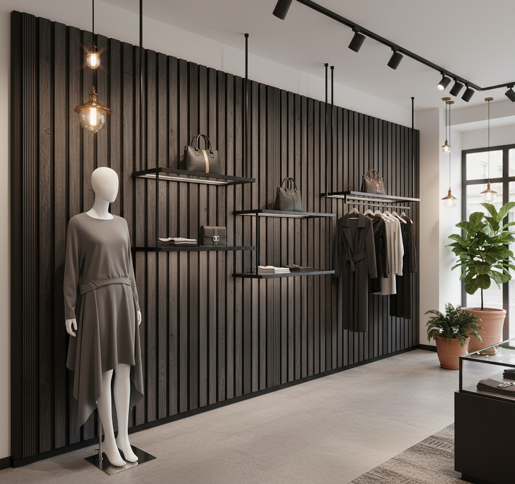 Dünne MDF-Wandpaneele - Luna 1 cm Modern Grey Texture