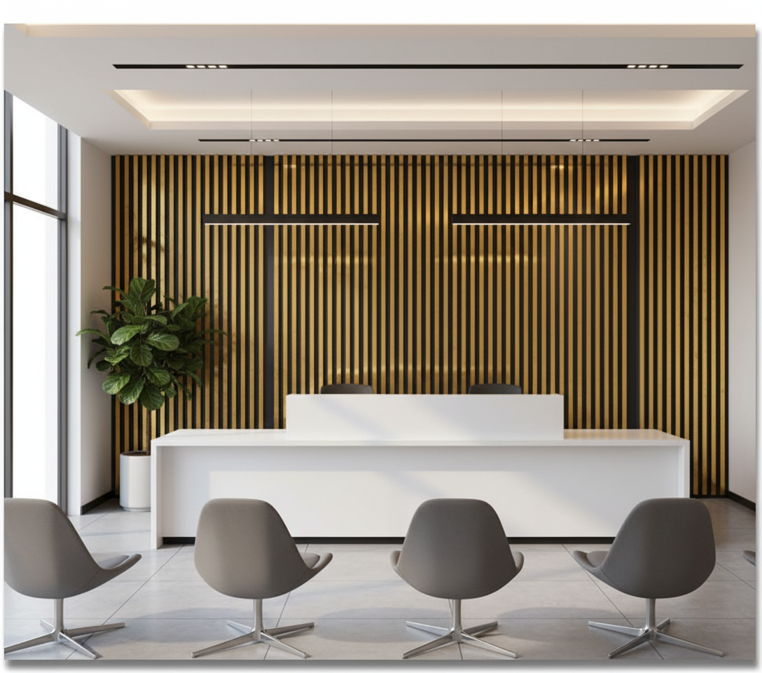 Schwarzgold MDF Wandverkleidung 12 mm | Luxus Dekorative Wandverkleidung