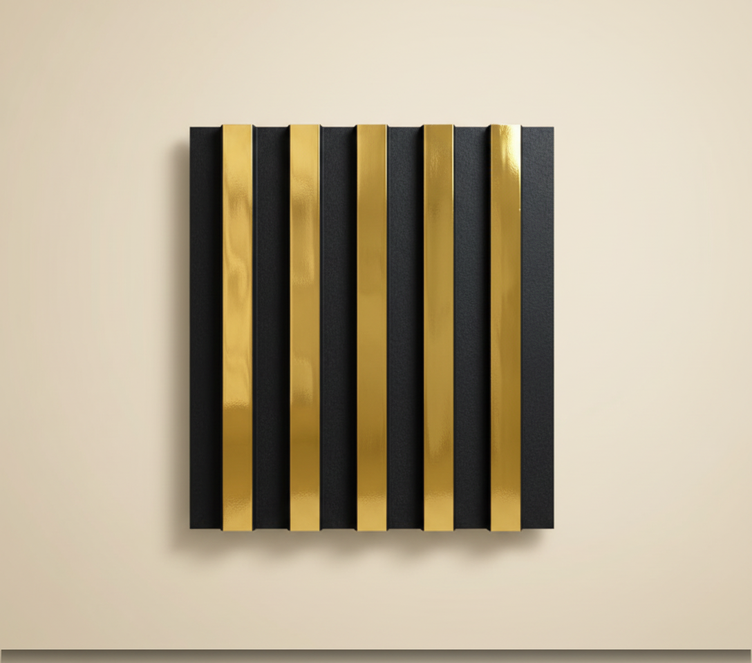 Schwarzgold MDF Wandverkleidung 12 mm | Luxus Dekorative Wandverkleidung