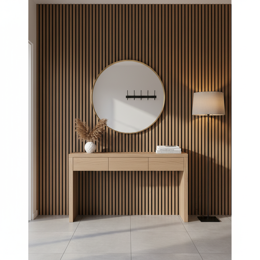 Pine MDF Wall Panels 20 cm | Natural Wood Look Wall Cladding
