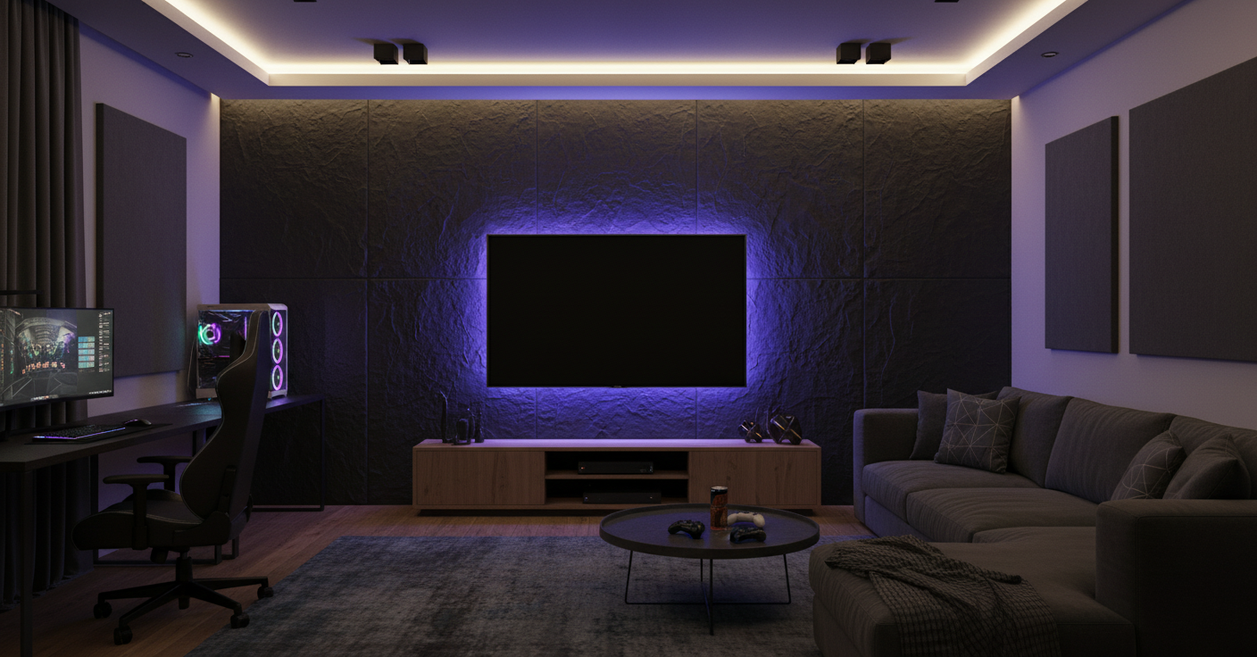 Černý nástěnný panel v kamenném vzhledu | Dekorativní obklad stěny s kamenným efektem | 60×120 cm