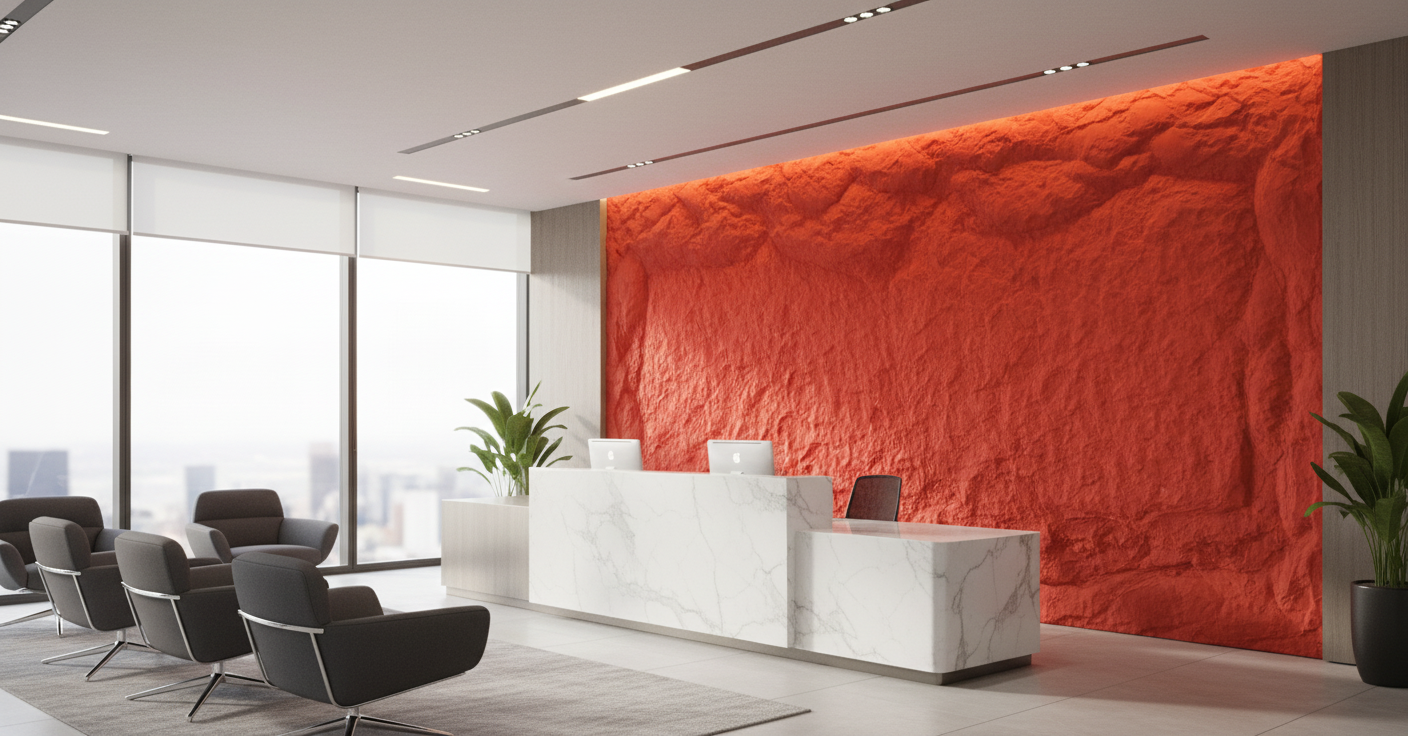 Red Dragon Rock Look Wandpaneel | Stein-Effekt Dekorative Wandverkleidung | 60×120 cm