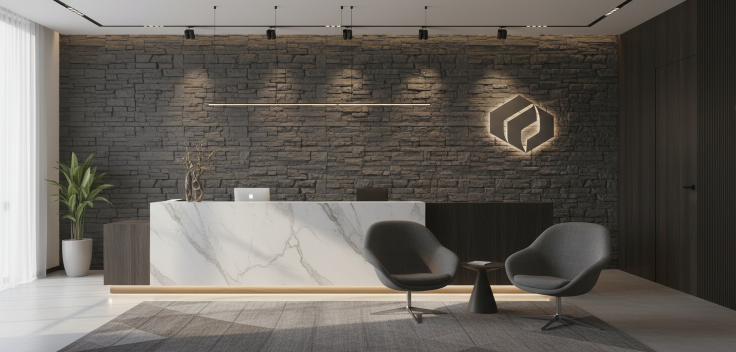 Wandpaneel in Schieferoptik | Dekorative Wandverkleidung in Steinoptik | 60×120 cm