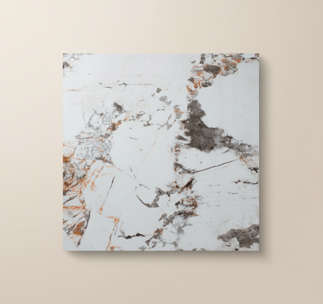 Graue weiße gebrochene Marmoroptik PVC-Wandplatte | Moderne dekorative Beschichtung | 122×244 cm