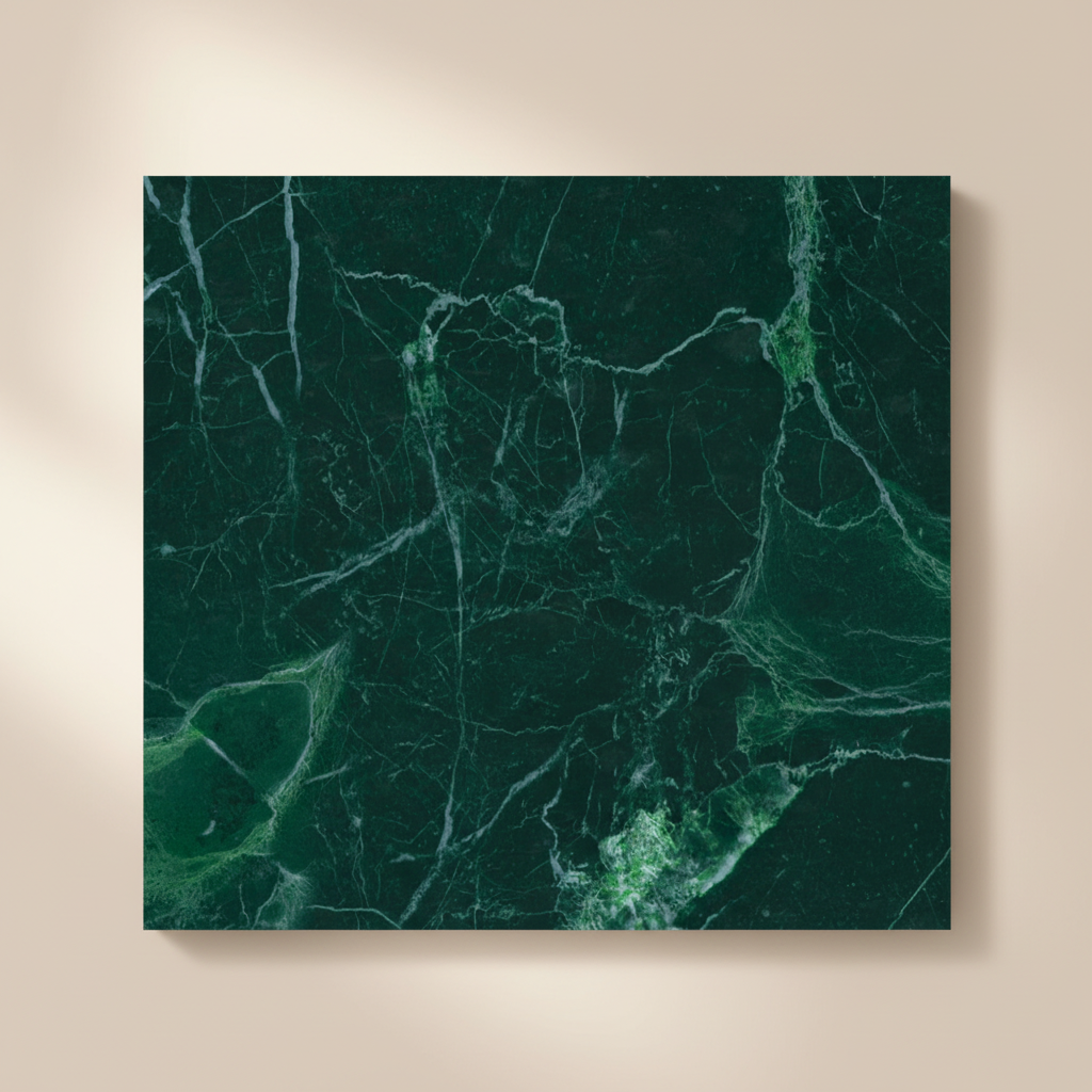 PVC-vægpanel i grønt marmorlook | Naturstensmønstret luksusbelægning | 260×122 cm