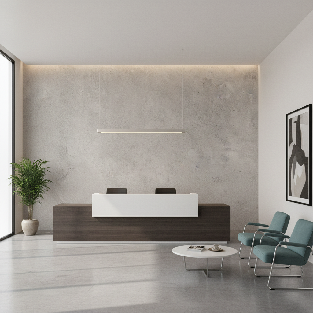 Concrete Sand PVC Wandpaneel 280 × 122 cm – Wasserdicht & Fugenlos