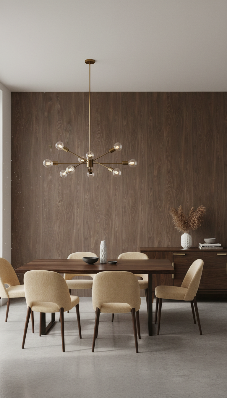 PVC Wandpaneel Nussbaum Holzoptik 280 × 122 cm – Wasserdicht & Fugenlos