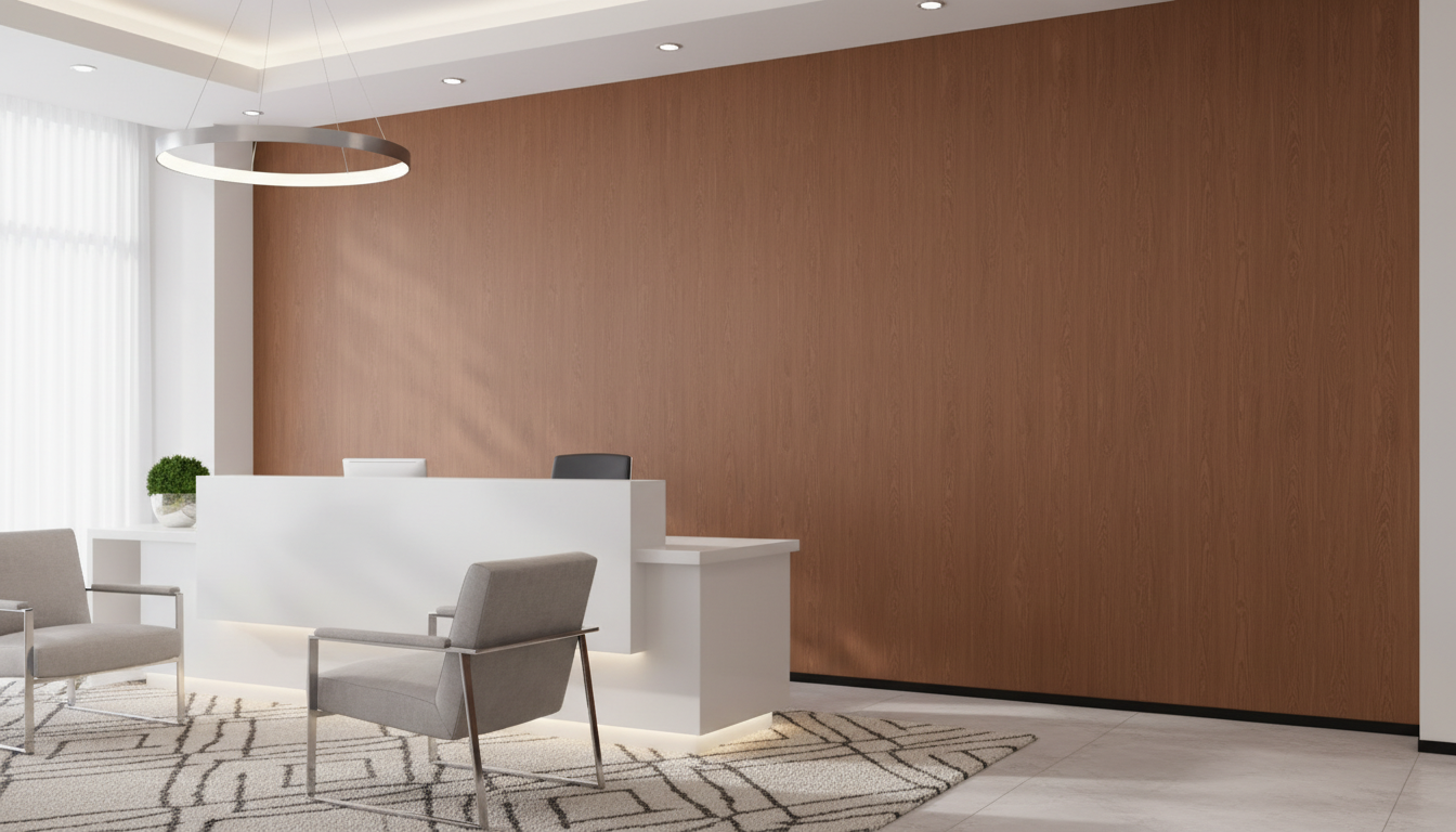 PVC Wandpaneel Mahagoni Holzoptik 280 × 122 cm – Wasserdicht & Fugenlos