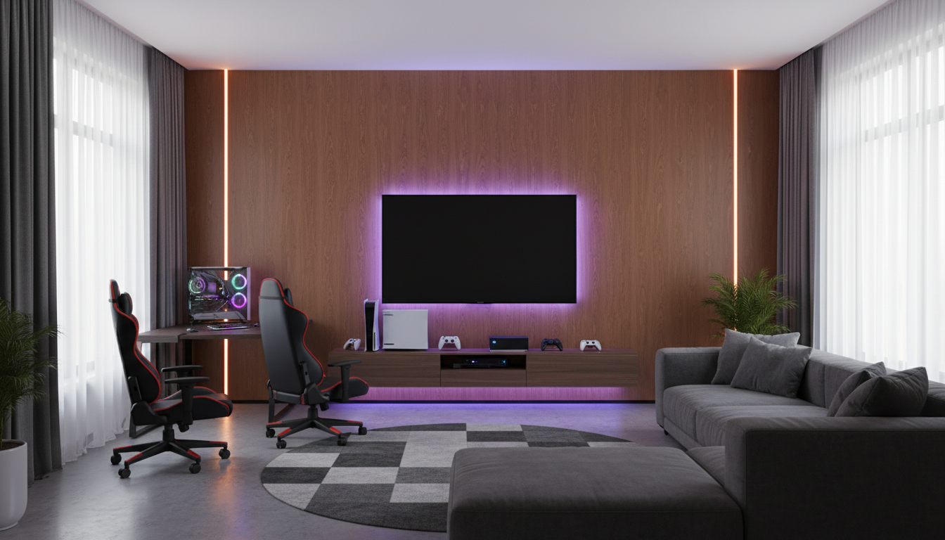 PVC Wandpaneel Mahagoni Holzoptik 280 × 122 cm – Wasserdicht & Fugenlos