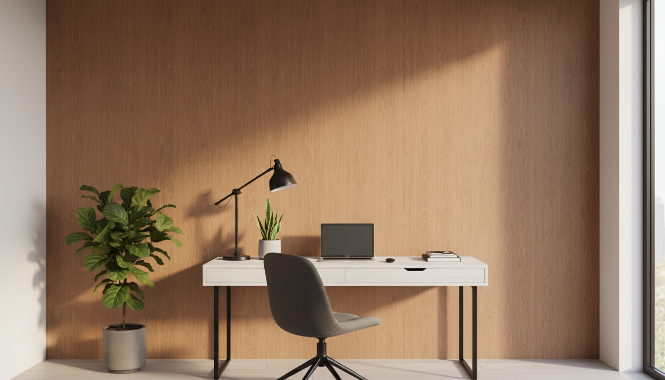 PVC Wandpaneel Mahagoni Holzoptik 280 × 122 cm – Wasserdicht & Fugenlos