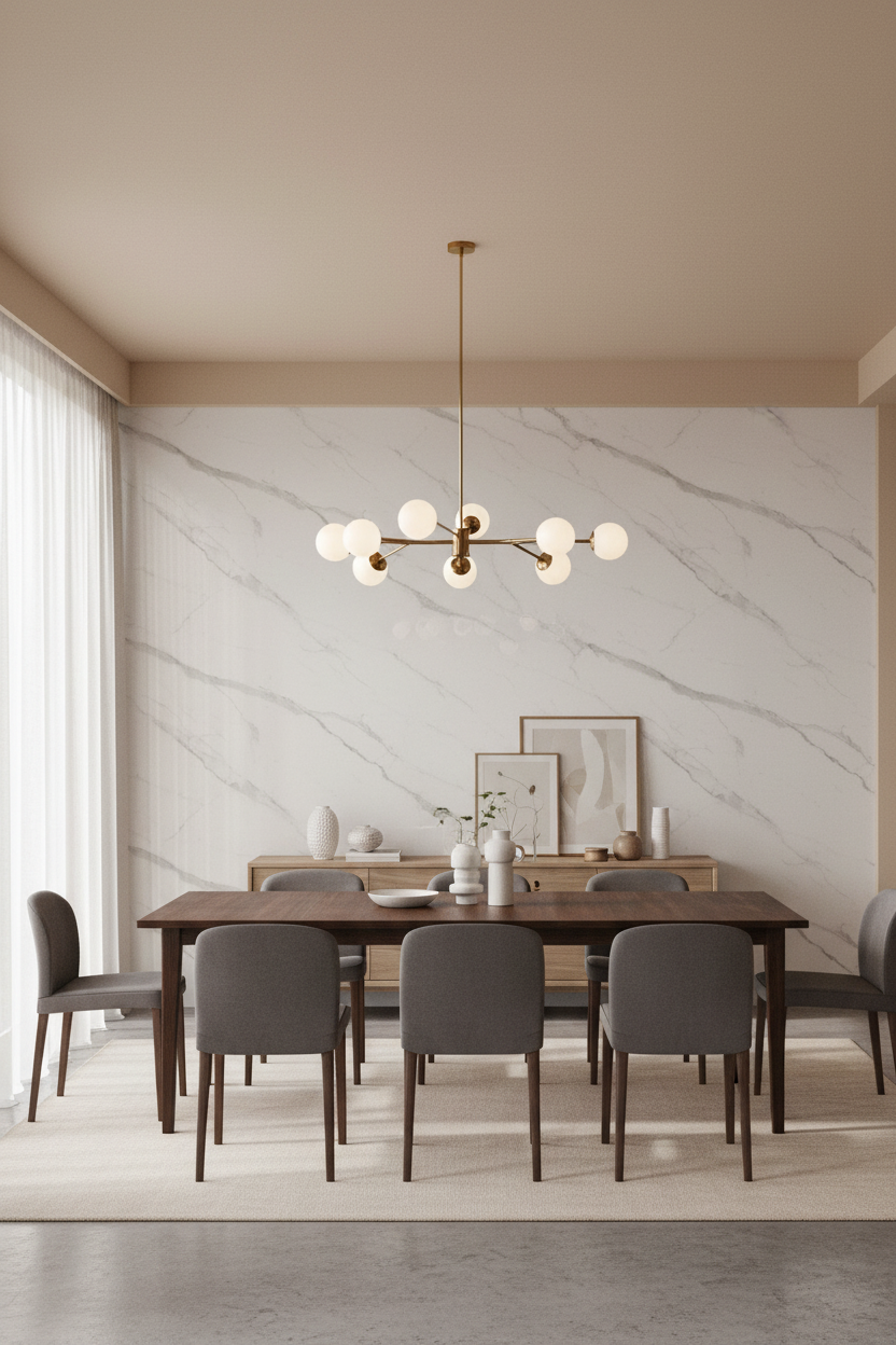 PVC Wandpaneel Weiß Calacatta 280×122 cm – Marmoroptik