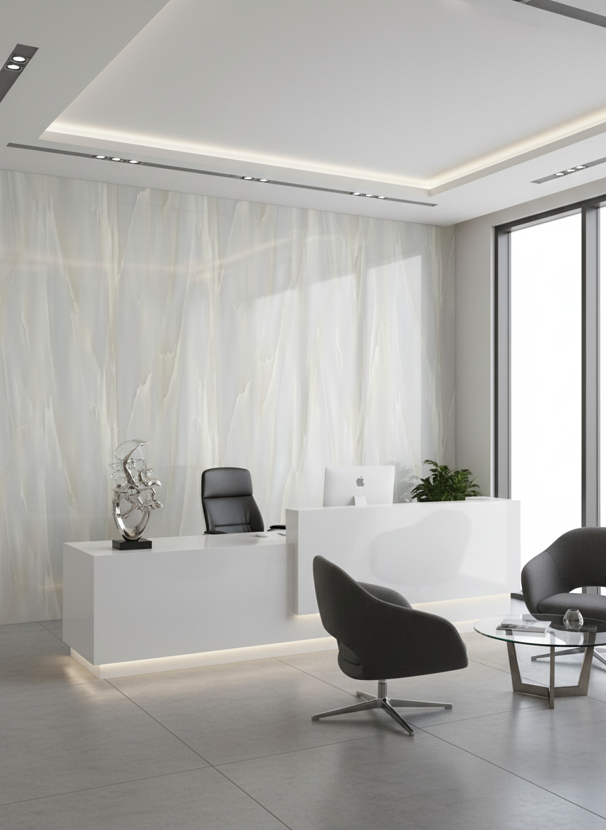 Panele ścienne PVC Moji Cream 260 x 122 cm – Szlachetna kremowa optyka do nowoczesnych wnętrz