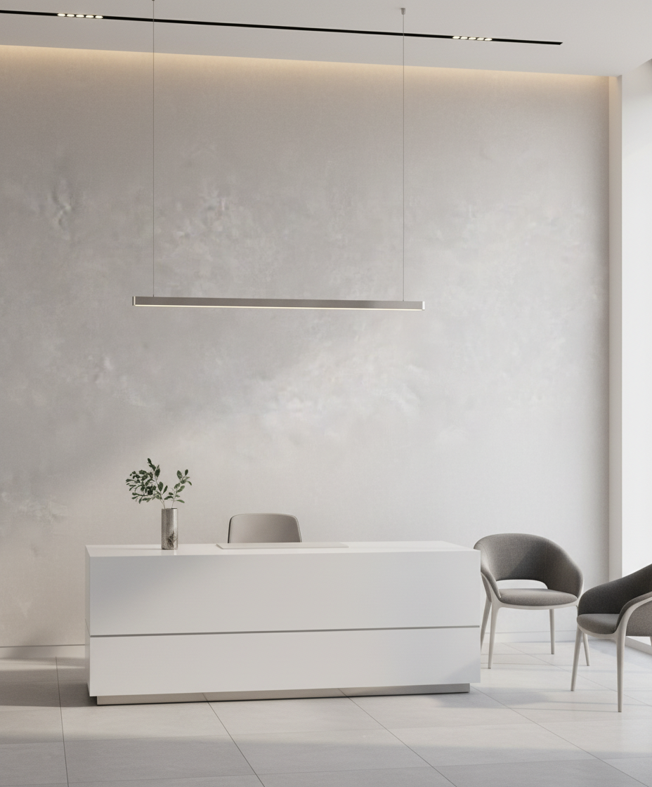 SPC nástěnný panel Concrete Light 260 x 122 cm – Betonový vzhled světle šedý, moderní & voděodolný
