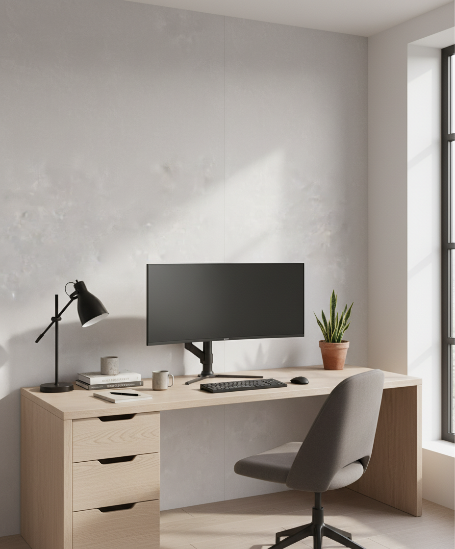 SPC nástěnný panel Concrete Light 260 x 122 cm – Betonový vzhled světle šedý, moderní & voděodolný