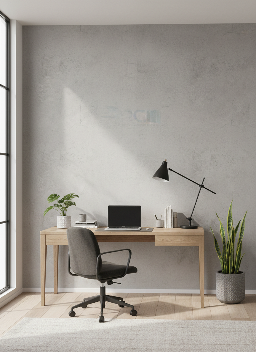 SPC nástěnný panel Concrete Slate 280 x 122 cm – Šedý betonový vzhled, moderní & voděodolný