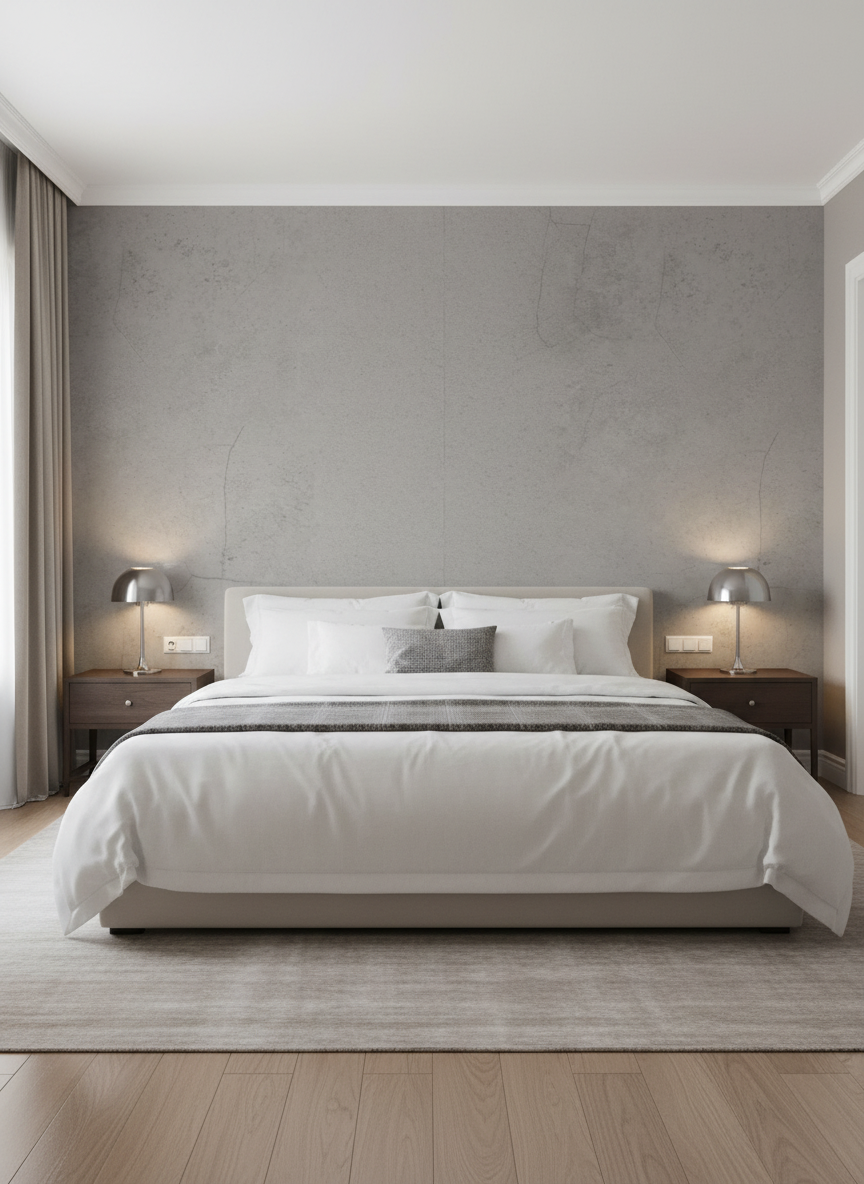 SPC nástěnný panel Concrete Slate 280 x 122 cm – Šedý betonový vzhled, moderní & voděodolný