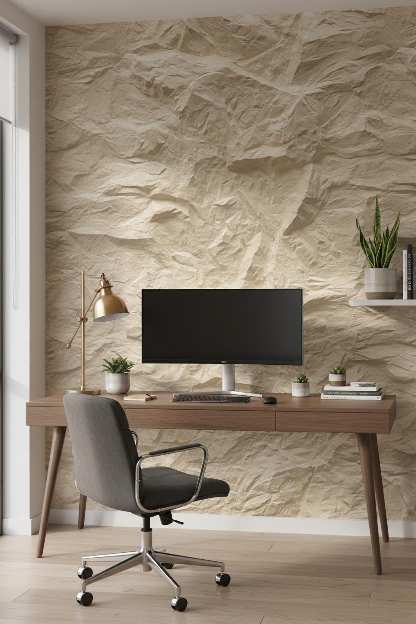 Stenlook beige | Dekorativ vægbeklædning med sandsteineffekt | 60x290 cm