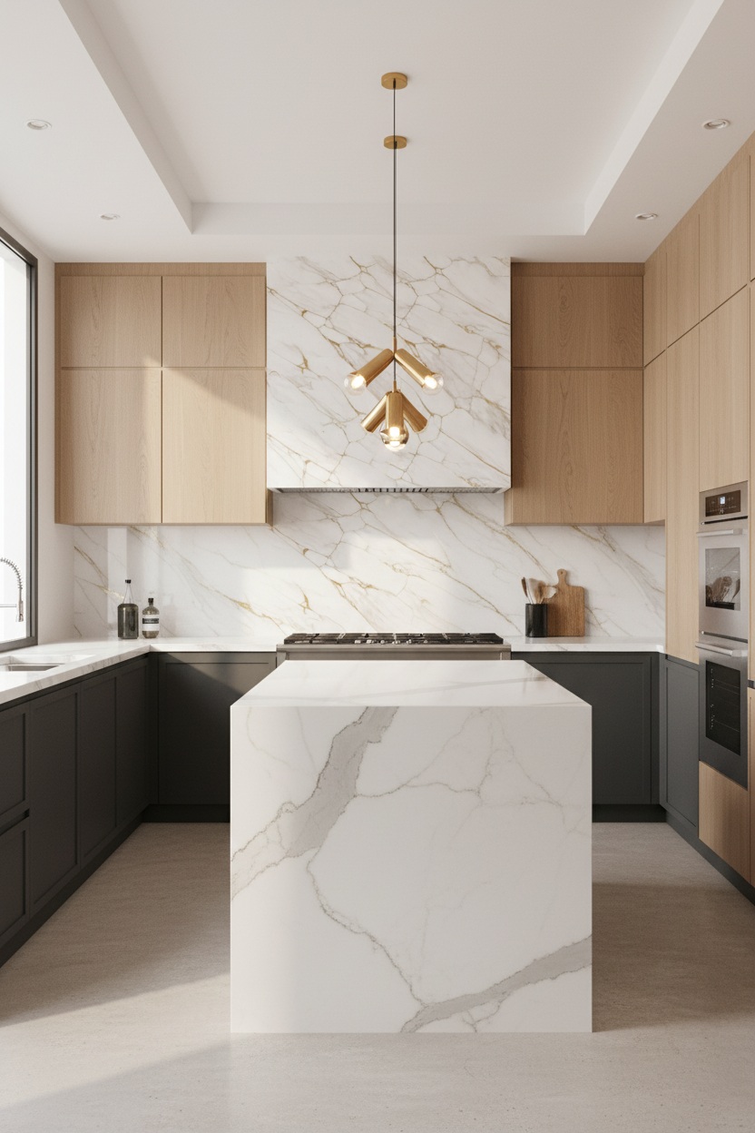 Luna Gold PVC Wall Panel 280 x 122 cm – White Marble Look with Gold Veins, Elegant & Waterproof