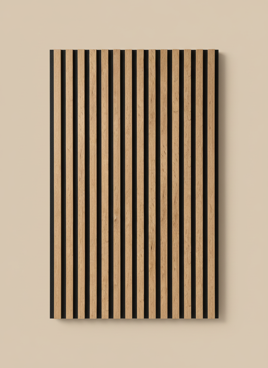 Akustikpanel Pesan Brun 275 x 60 cm – Varm egetrælook & lydabsorberende