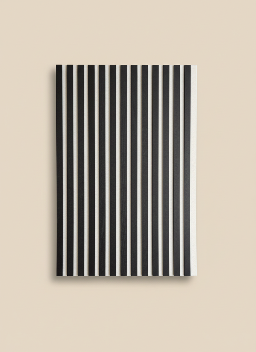 Akustikpanel Black White 275 x 60 cm – Sort hvid, Moderne & lydabsorberende