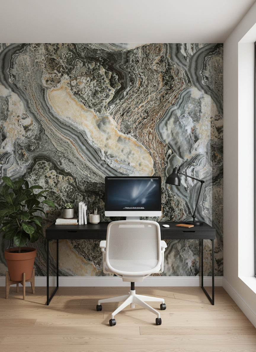 Onyx Green PVC panel ścienny 280 x 122 cm – Imitacja onyksu, Elegancki i wodoodporny