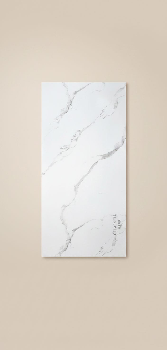 Panele ścienne PVC Calacatta Wind 260 x 122 cm – szlachetny biały marmur