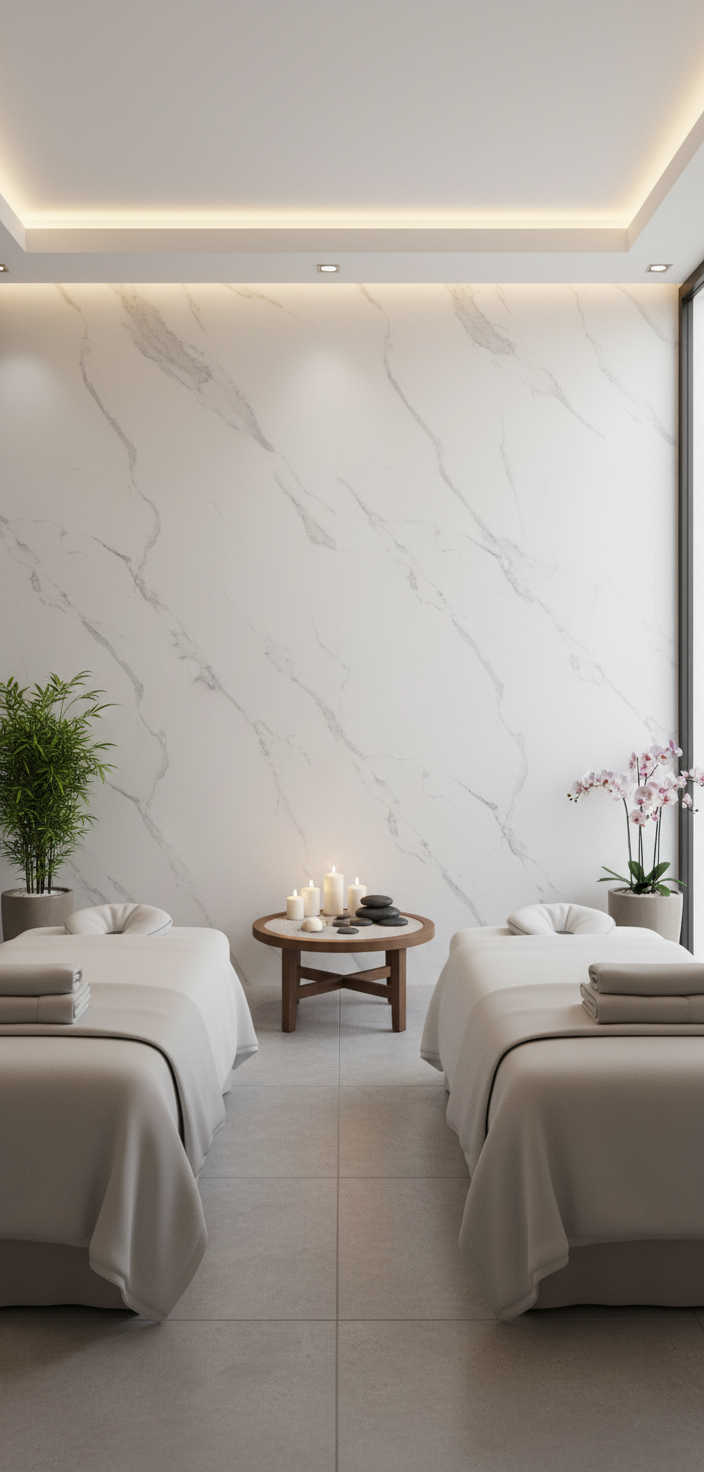 Panele ścienne PVC Calacatta Wind 260 x 122 cm – szlachetny biały marmur